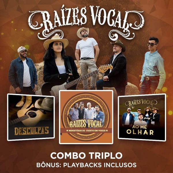 RAÍZES VOCAL - COMBO: ALBUM DIGITAL E SINGLES (PLAYBACKS INCLUSO)